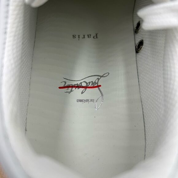 Men's Christian Louboutin, Louis Jr spikes sneakers size 42 made in Italy - Picture 12 of 15